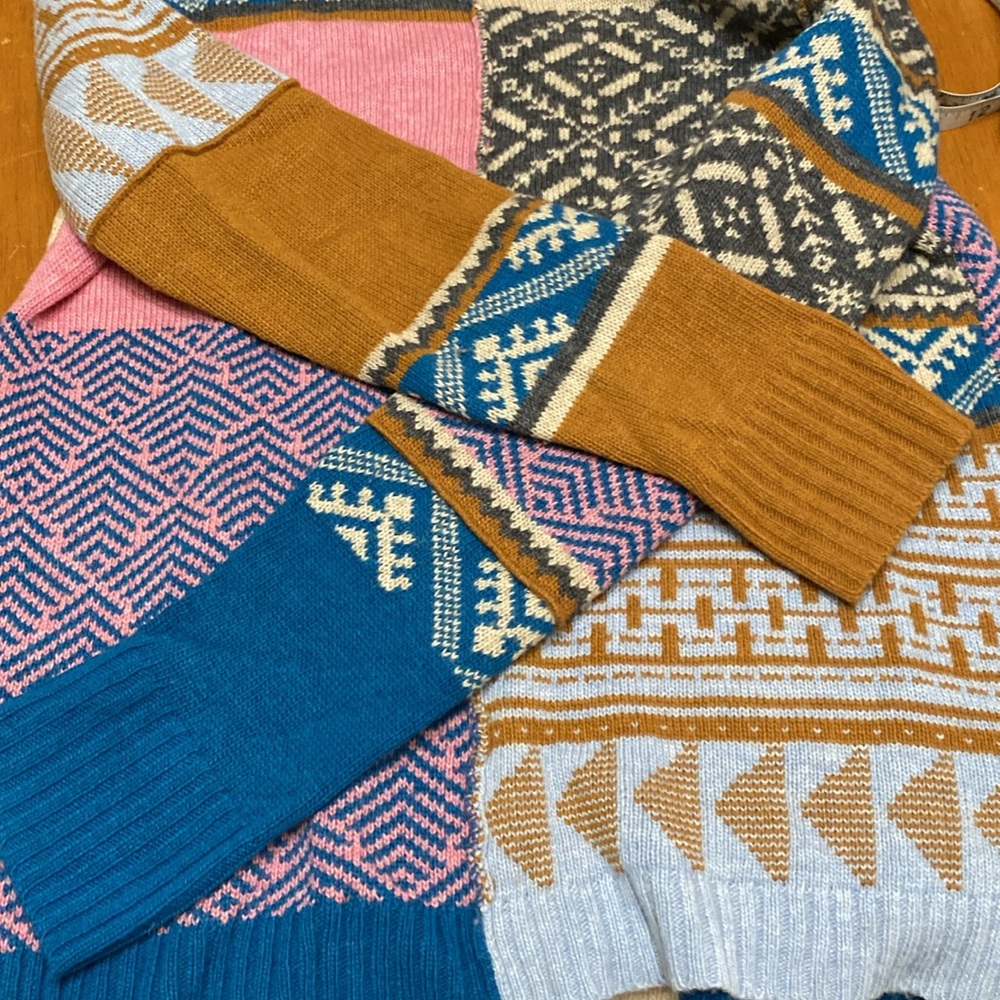 Sundance Fields Of Fair Patchwork Alpaca Wool Ble… - image 7